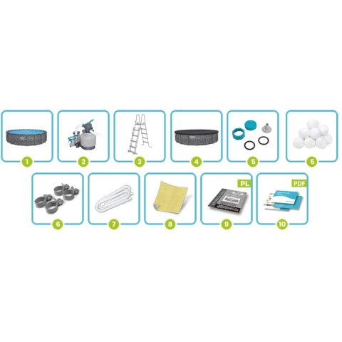 Basen ogrodowy stelażowy 610 x 132 cm 11w1 Bestway 561KE