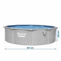 Basen ogrodowy panelowy całoroczny 457 x 122 cm 13w1 Bestawy 56384
