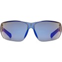 Okulary rowerowe UVEX Equate, black/blue matt/mirror blue
