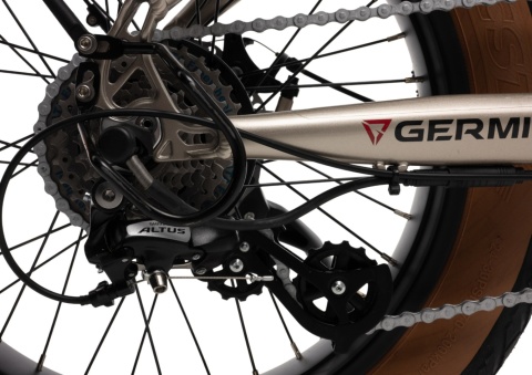 Rower elektryczny 20' Germina FAT BIKE 250W składak 36V e-bike 13,2ah
