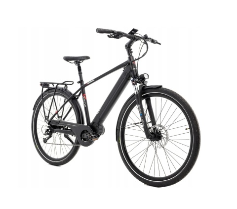 Rower elektryczny Germina City 28” 17” czarny | 250W | Bateria 36V 10.4Ah | Shimano Altus 8 biegów | E-bike