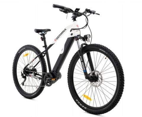 Rower elektryczny Germina MTB 29” | Silnik 250W | Bateria 36V 10Ah | Amortyzator Suntour | Hamulce hydrauliczne | E-bike