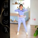 ZESTAW HULA HOP MAGNETYCZNY PINK HHM15 Z LICZNIKIEM HMS + PAS BR163 BLACK PLUS SIZE