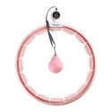 ZESTAW HULA HOP MAGNETYCZNY PINK HHM15 Z LICZNIKIEM HMS + PAS BR163 BLACK PLUS SIZE
