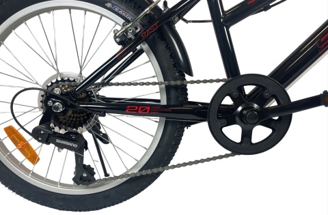 Rower Dziecięcy SIROX RUST 20” Czarny 6 Biegów V-Brake