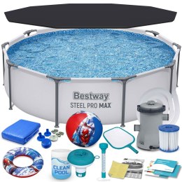 Basen ogrodowy stelażowy 305 x 76 cm zestaw 17w1 Bestway 56408