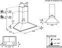 Okap kominowy ELECTROLUX LFC319X stalowy