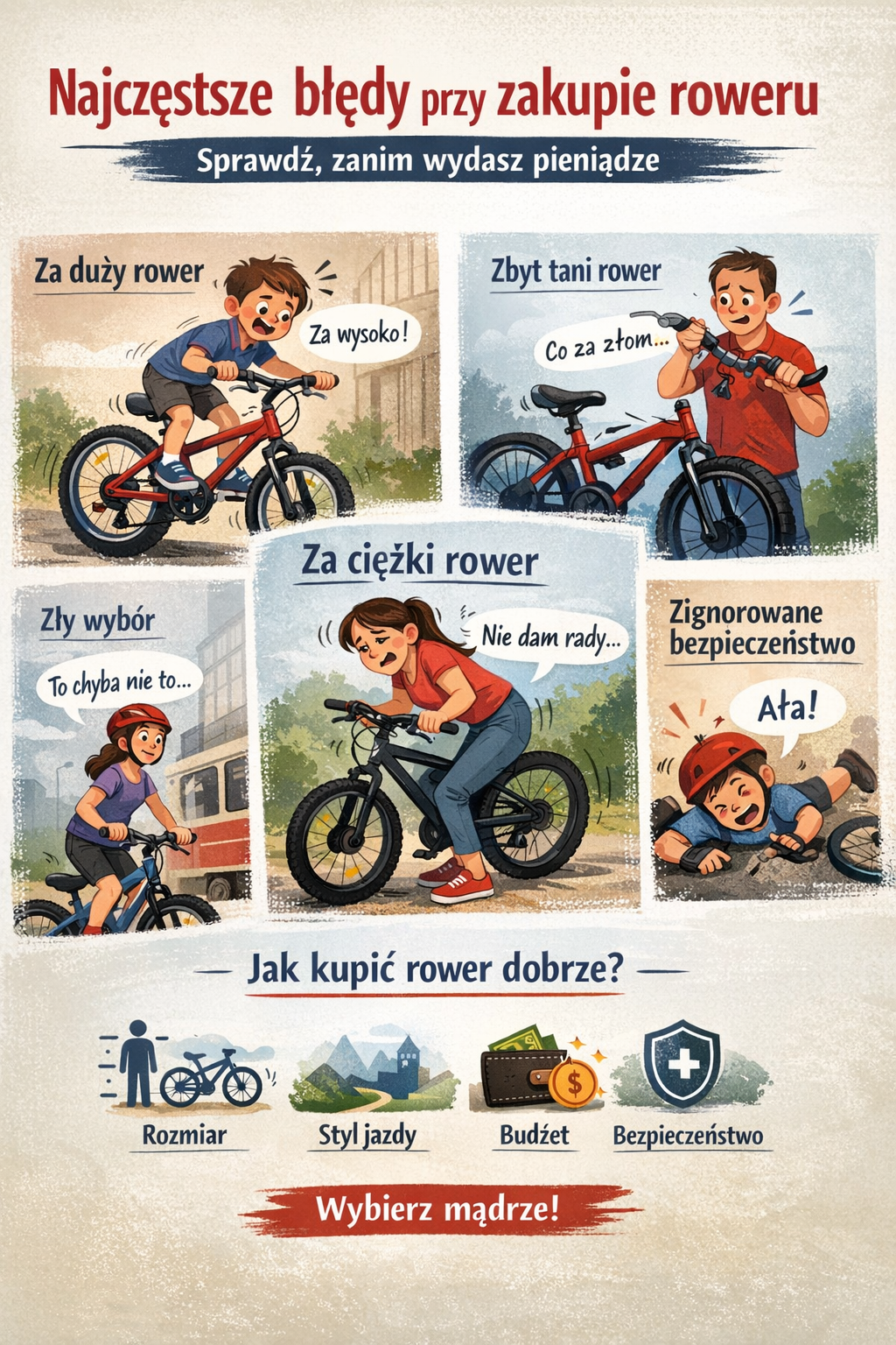 Najczęstsze błędy przy zakupie roweru – sprawdź, zanim wydasz pieniądze