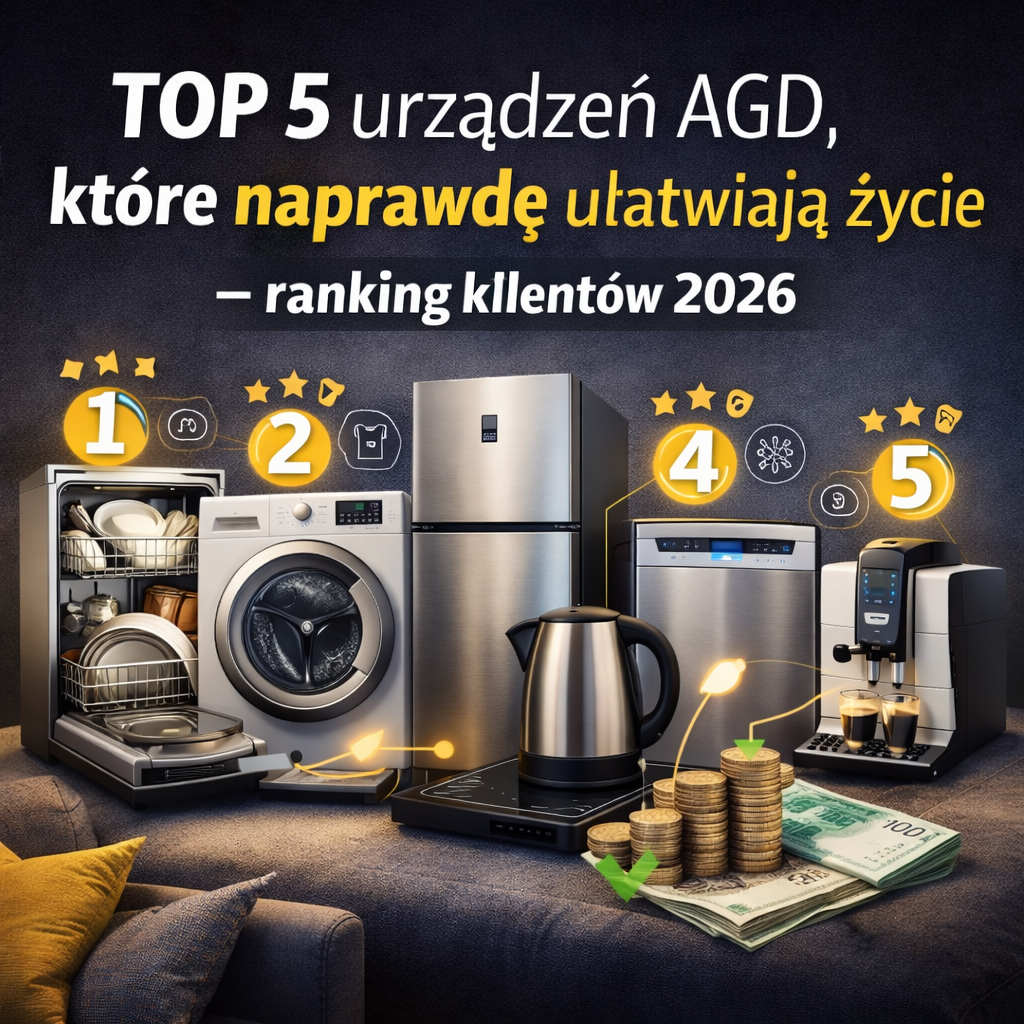 TOP 5 urządzeń AGD, które naprawdę ułatwiają życie – ranking klientów 2026